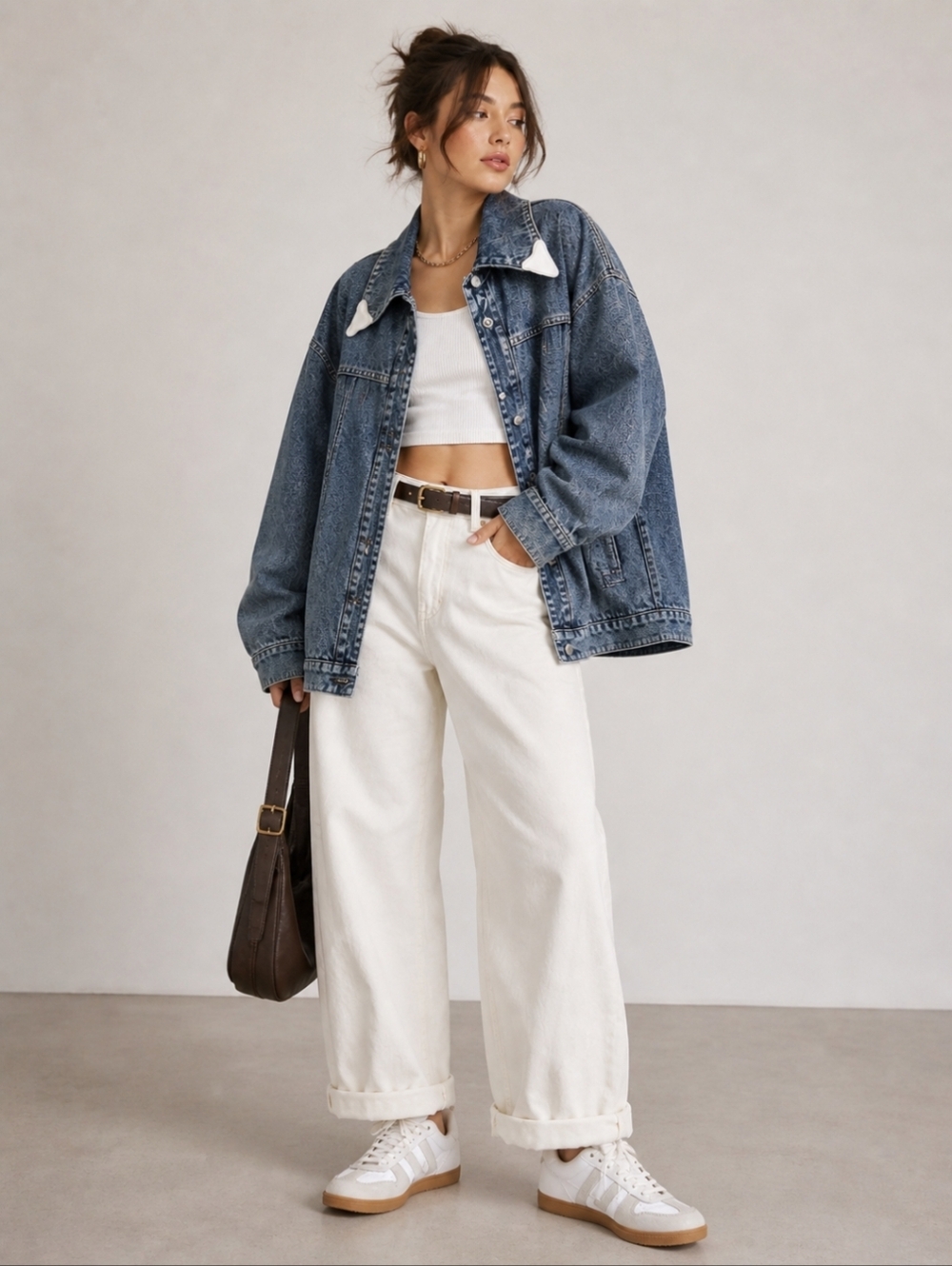LECAVALIER DENIM VERY OVERSIZED JACKET